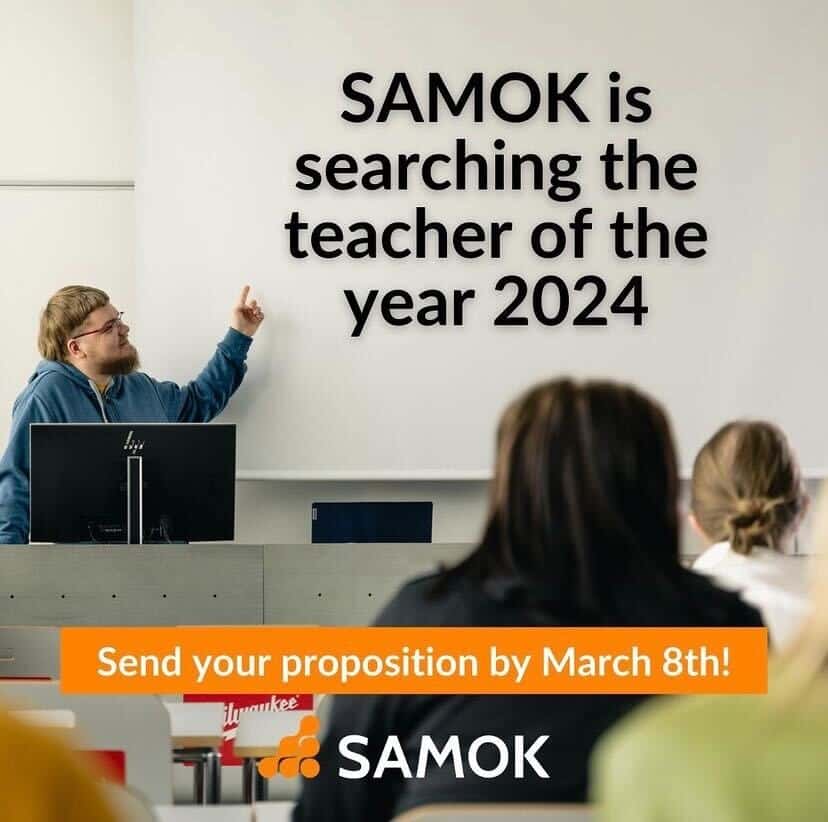 SAMOK searches for the teacher of the year – tip your potential candidate to OSAKO before 8.3.