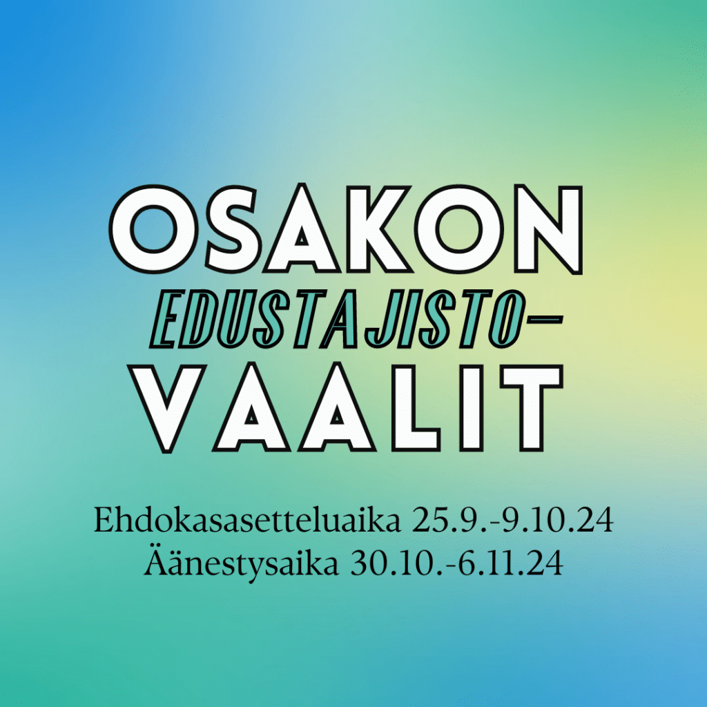 OSAKOn edustajistovaalien ehdokasasetteluaika on alkanut – asetu ehdolle edariin 9.10. mennessä!