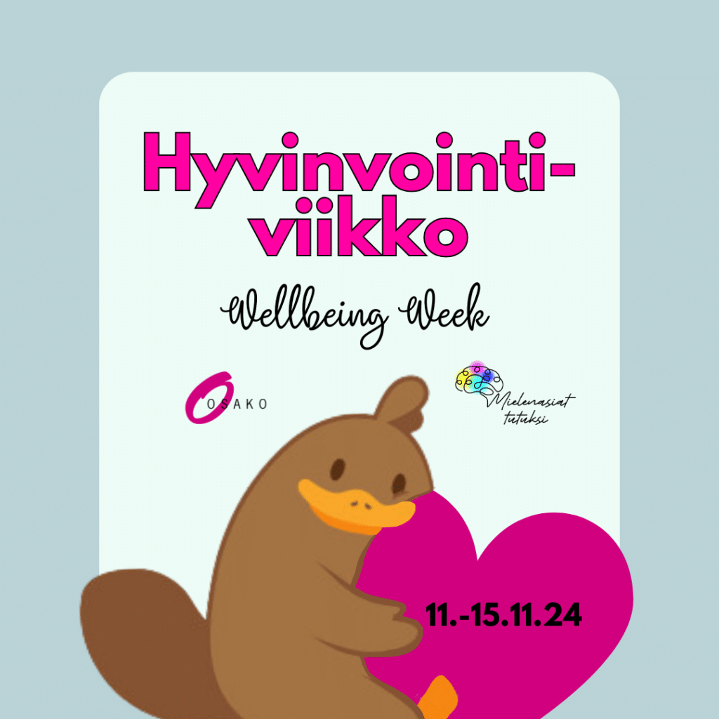 Hyvinvointiviikko kutsuu kaikki kokonaisvaltaisen hyvinvoinnin ääreen – 11.-15.11. vietettävällä viikolla luvassa muun muassa kaverikoirien visiitti, messupäivä ja monipuolista kehonhuoltoa