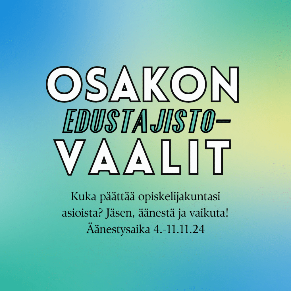 Muistutus: OSAKOn edustajistovaalien äänestysaika on käynnissä, äänestä lempiehdokastasi 11.11. mennessä