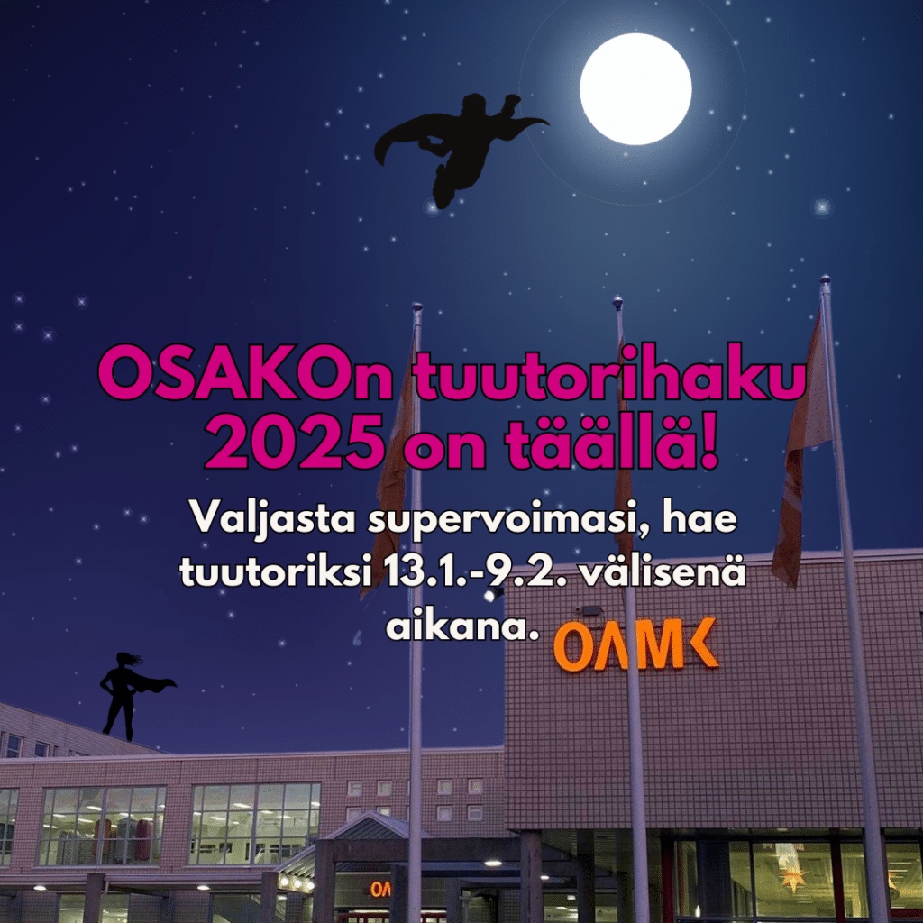 OSAKOn tuutorihaku on avoinna 9.2. saakka – tuutorina autat uusia opiskelijoita, verkostoidut ja tienaat opintopisteitä!