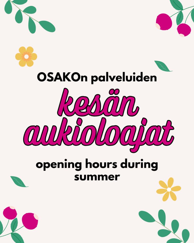 OSAKOn palvelut kesällä 2025
