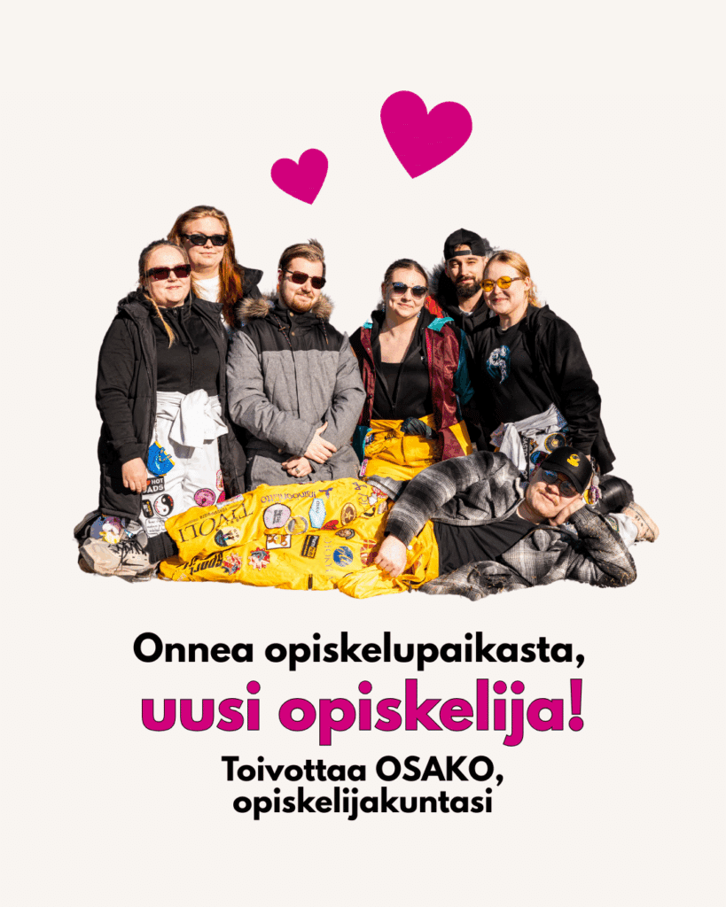 Tervetuloa Oamkiin, uusi opiskelija! OSAKOn uuden opiskelijan opas auttaa sinut alkuun