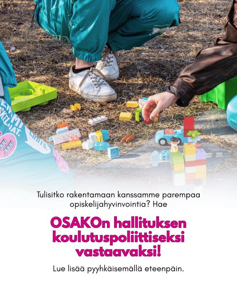 Haemme nyt koulutuspoliittista vastaavaa OSAKOn hallitukseen – hae viimeistään 6.5.